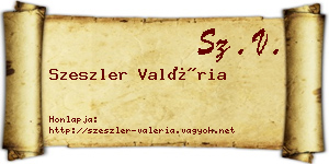 Szeszler Valéria névjegykártya